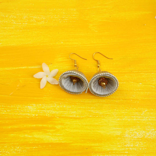 Rhino Grey Jhumka Earrings