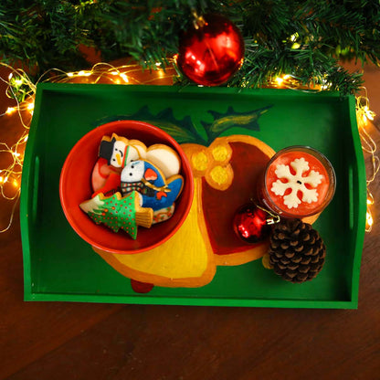 Christmas Bells Wooden Tray