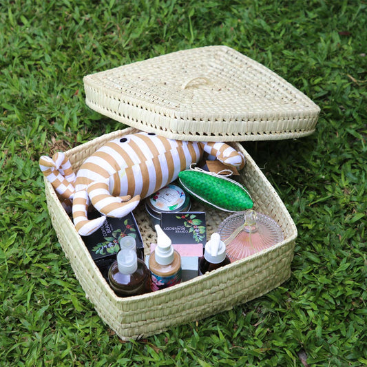 Natural Palmyra Square Storage Box