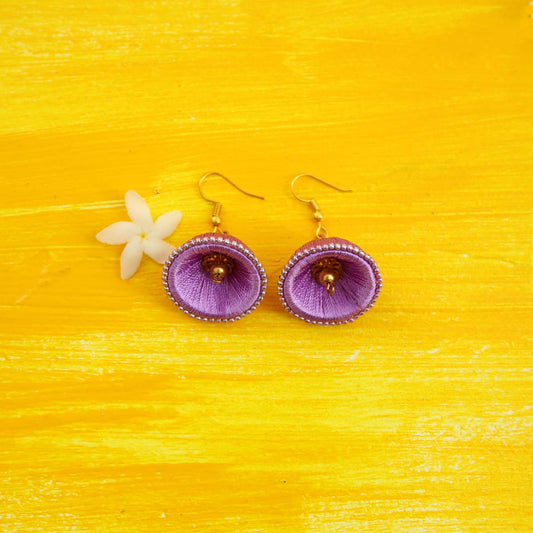 Lavender Jhumka Earrings