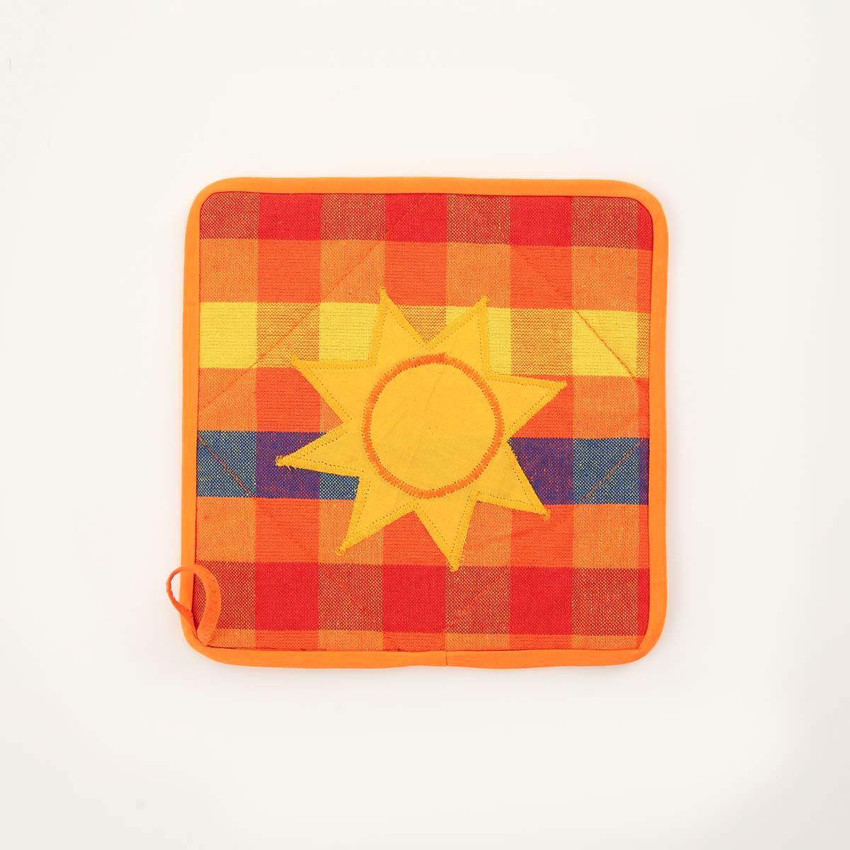 Sun Motif Handloom Pot Holder