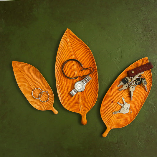 Wooden Trinket Tray Set