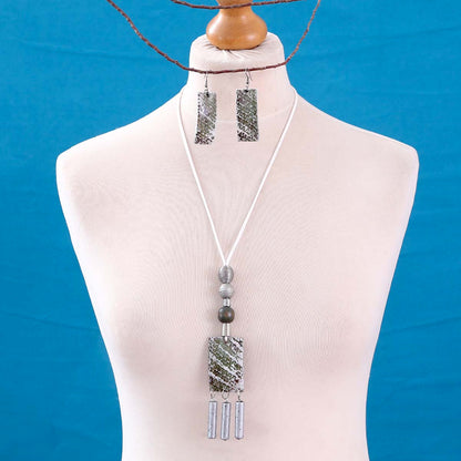 Dangling Mental Necklace & Earring Set