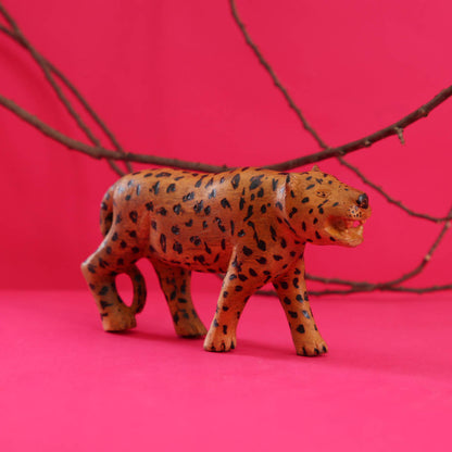 Chasing Leopard Carving