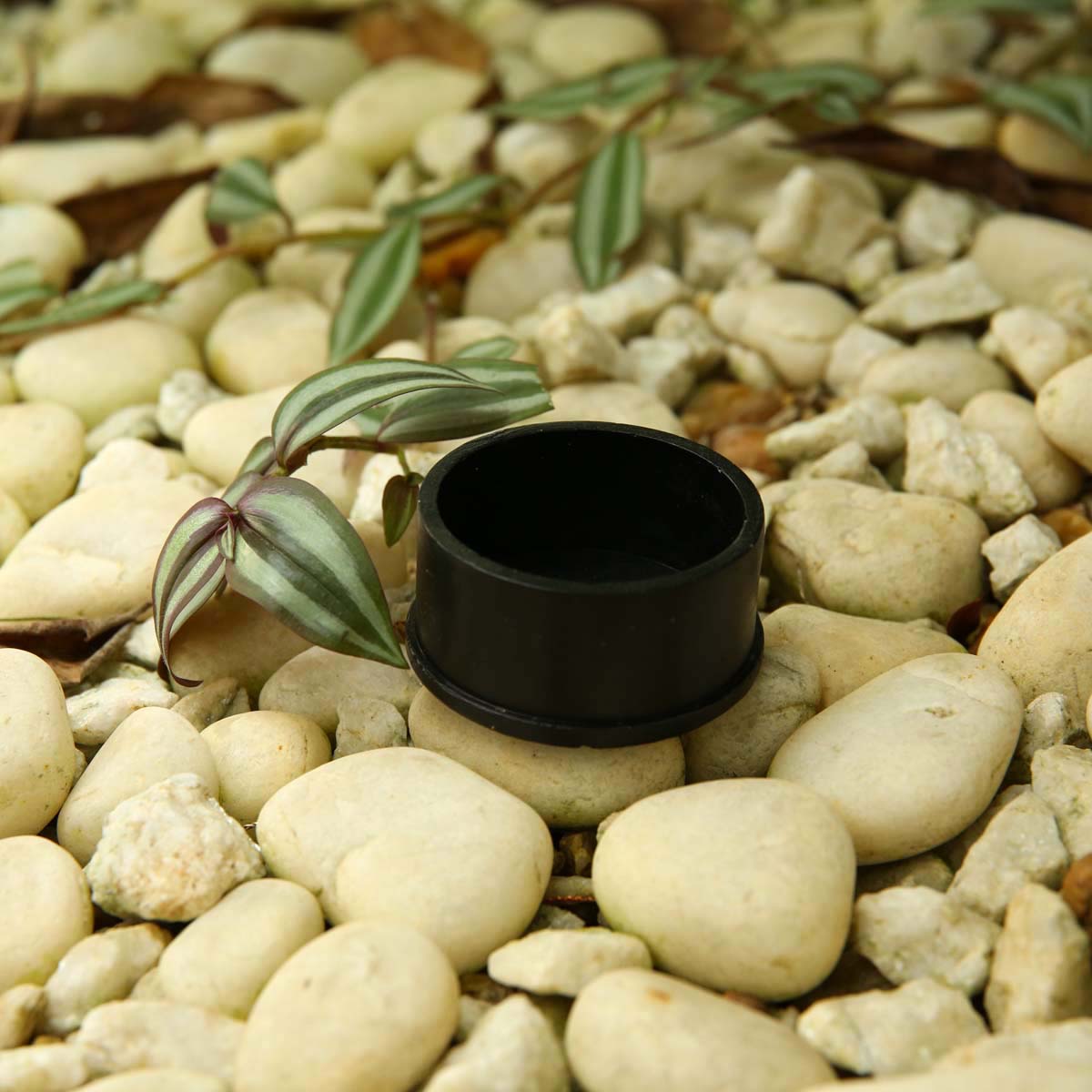 Black Round Planter