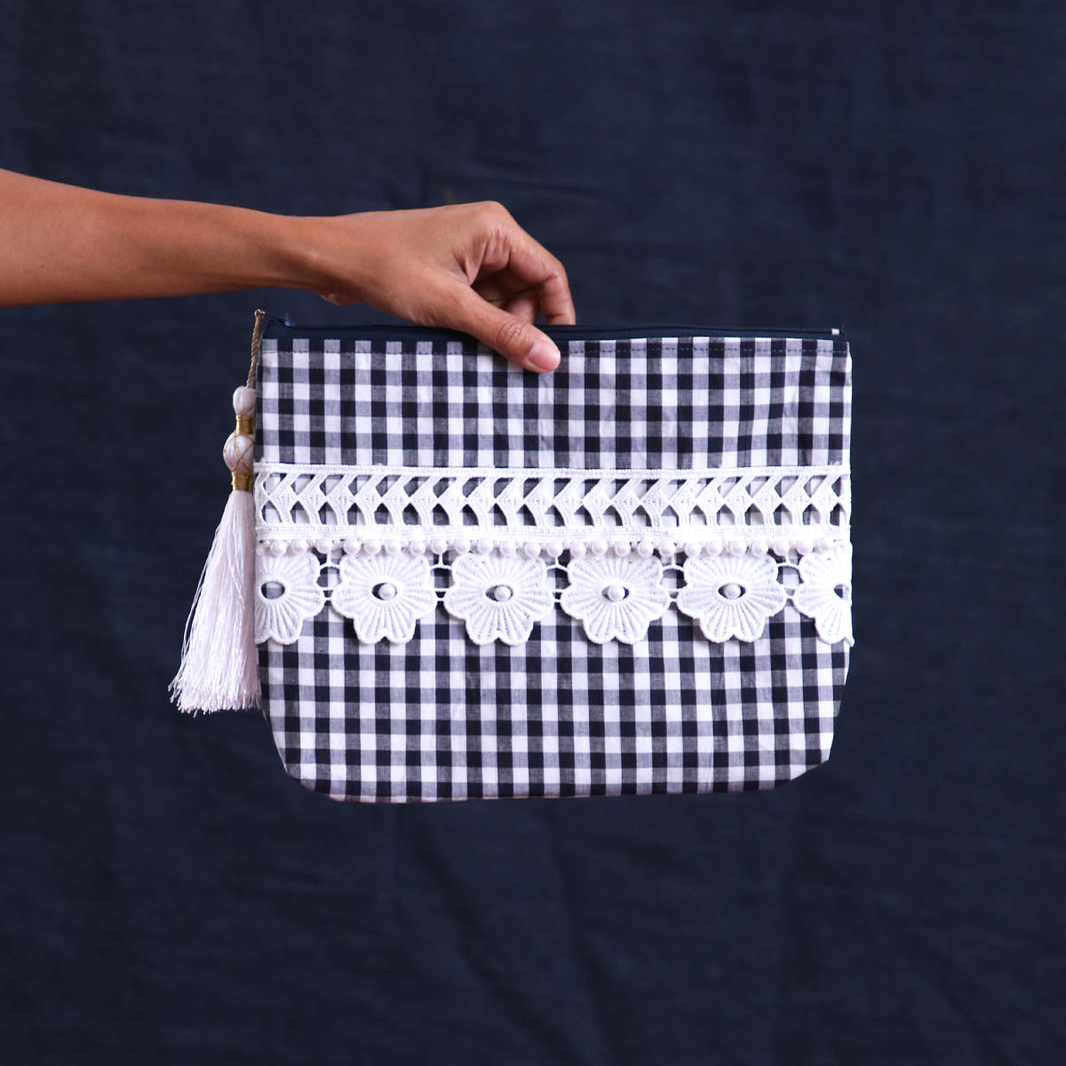 Pearls And Flowers Pouch