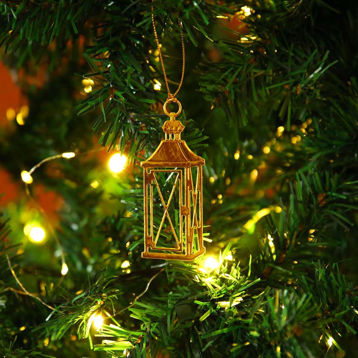 Gold Lamp Paper Ornament