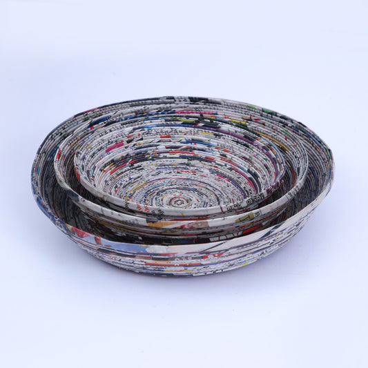 Natural Paper Bowl Set