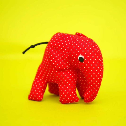 Red Polka Elephant Soft Toy