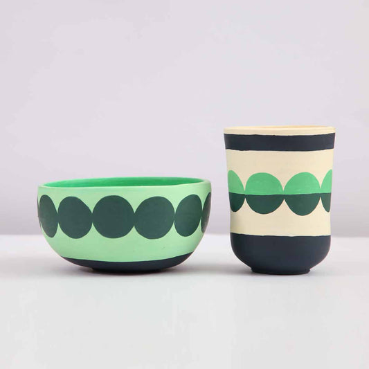Spheres Decorative Cup and Bowl