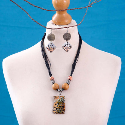 Strands & Beads Necklace & Earring Set