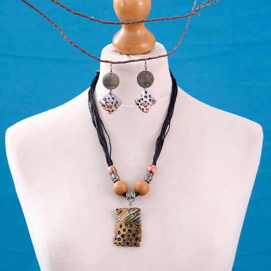 Strands & Beads Necklace & Earring Set
