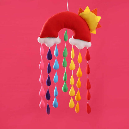 No Rain, No Rainbow Felt Mobile