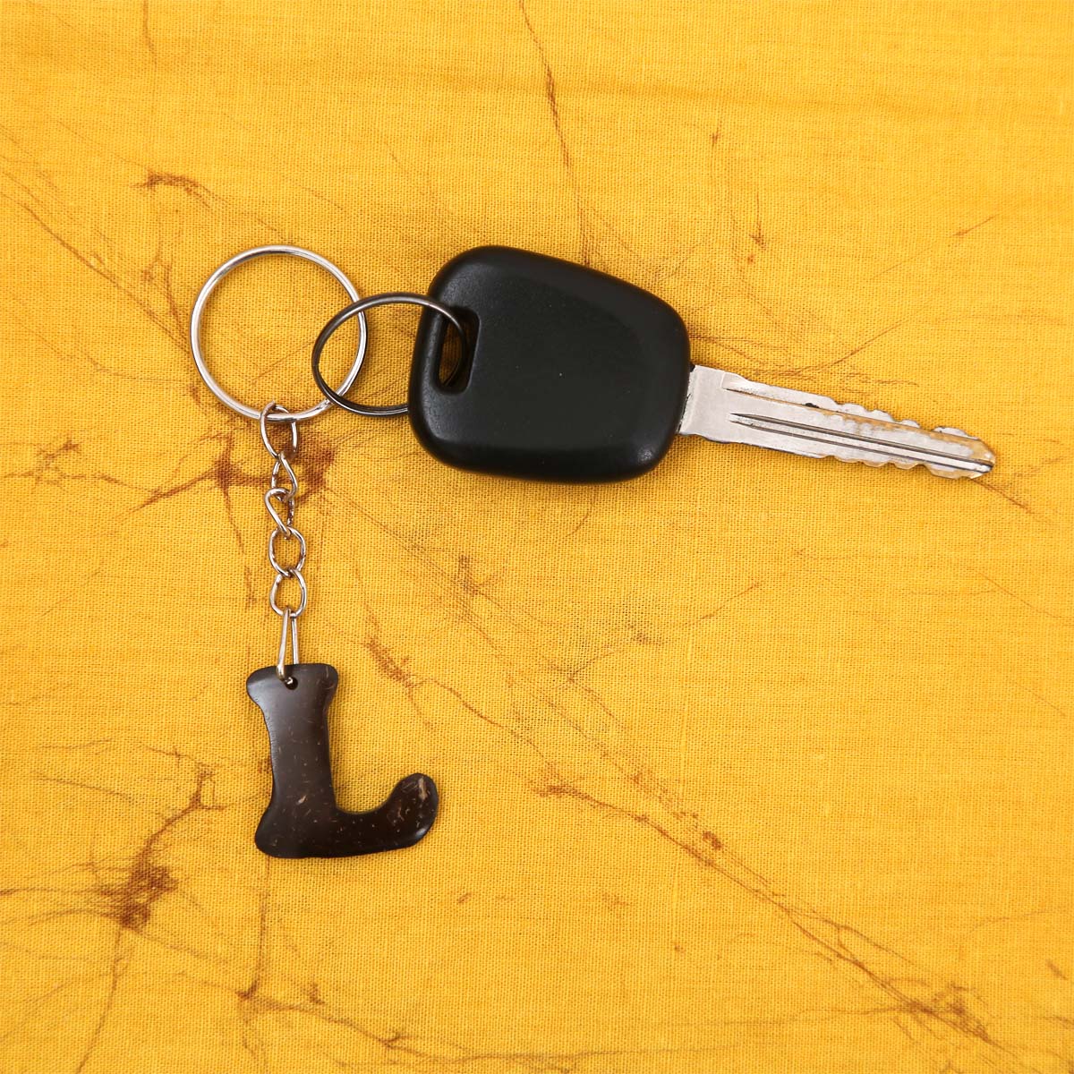 L Coconut Shell Key Tag