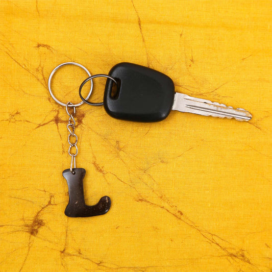 L Coconut Shell Key Tag