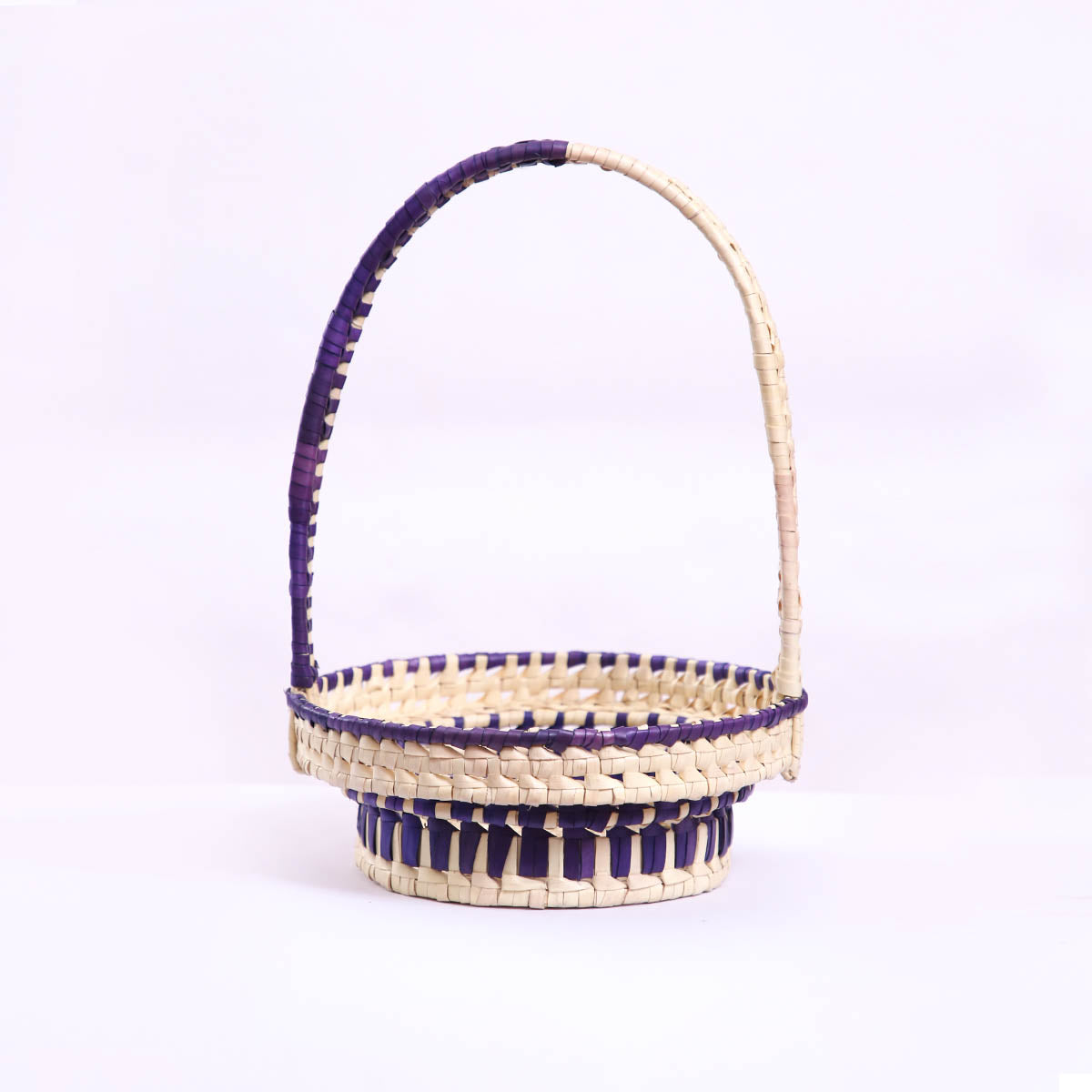 Purple Palmyrah Basket