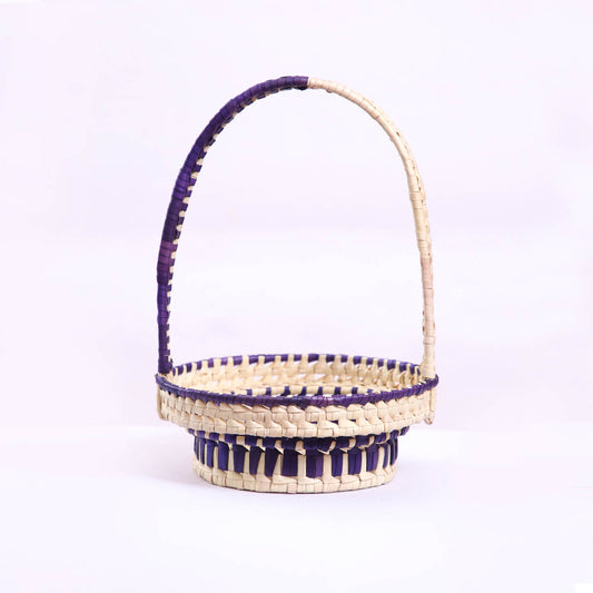 Purple Palmyrah Basket