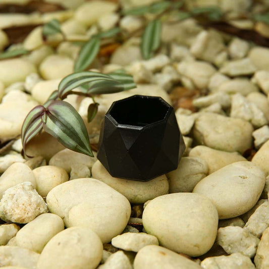 Black Octagon Planter