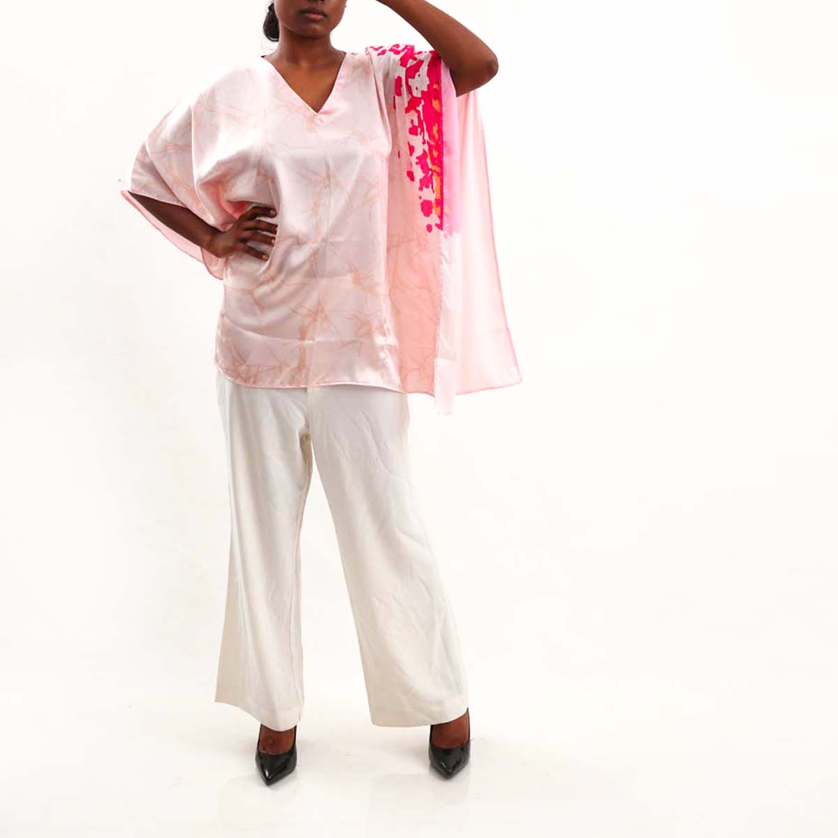 Flamingo Silk Batik Top