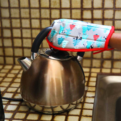 Christmas Tree Handloom Oven Mitten