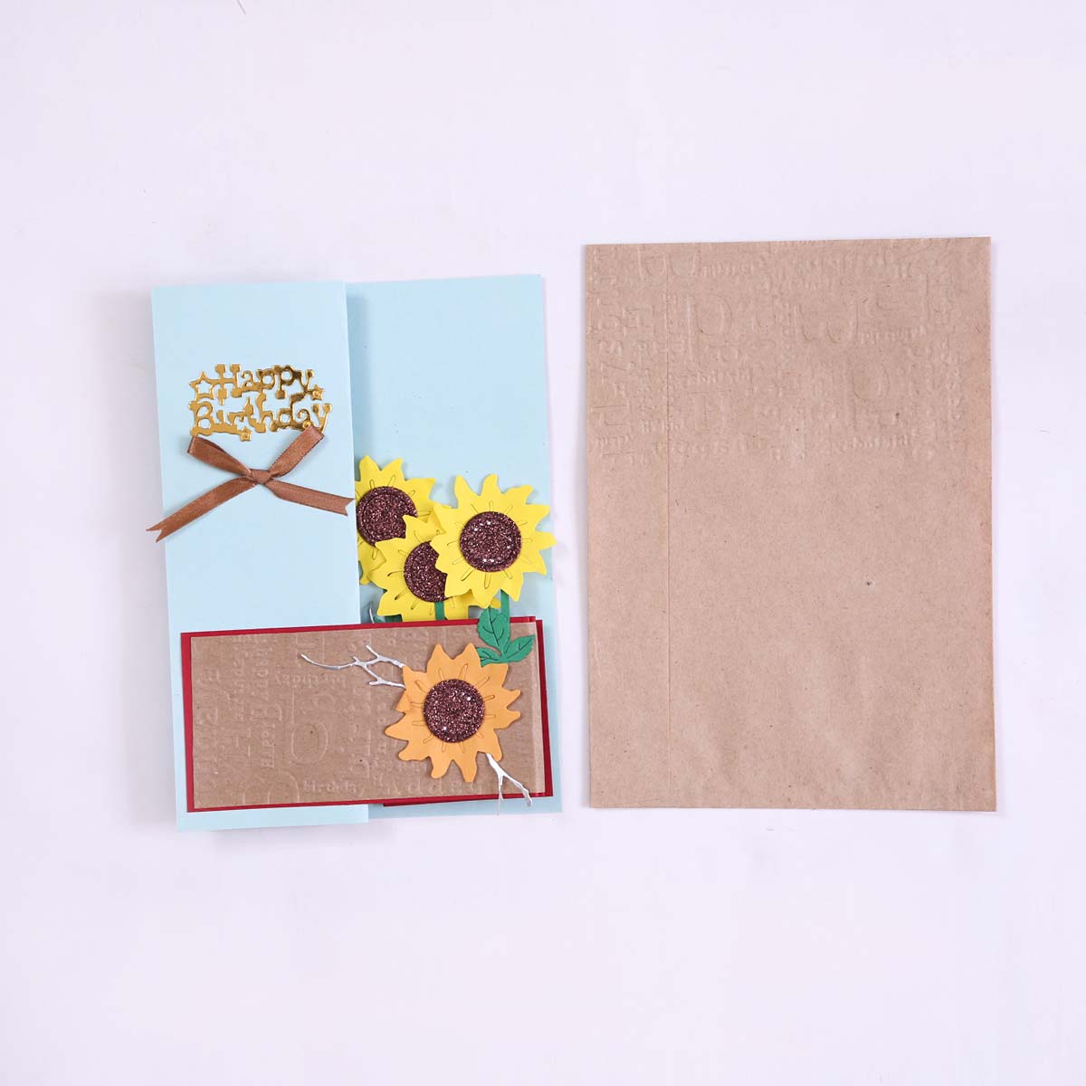 Sunflower Z Fold Birthday Card