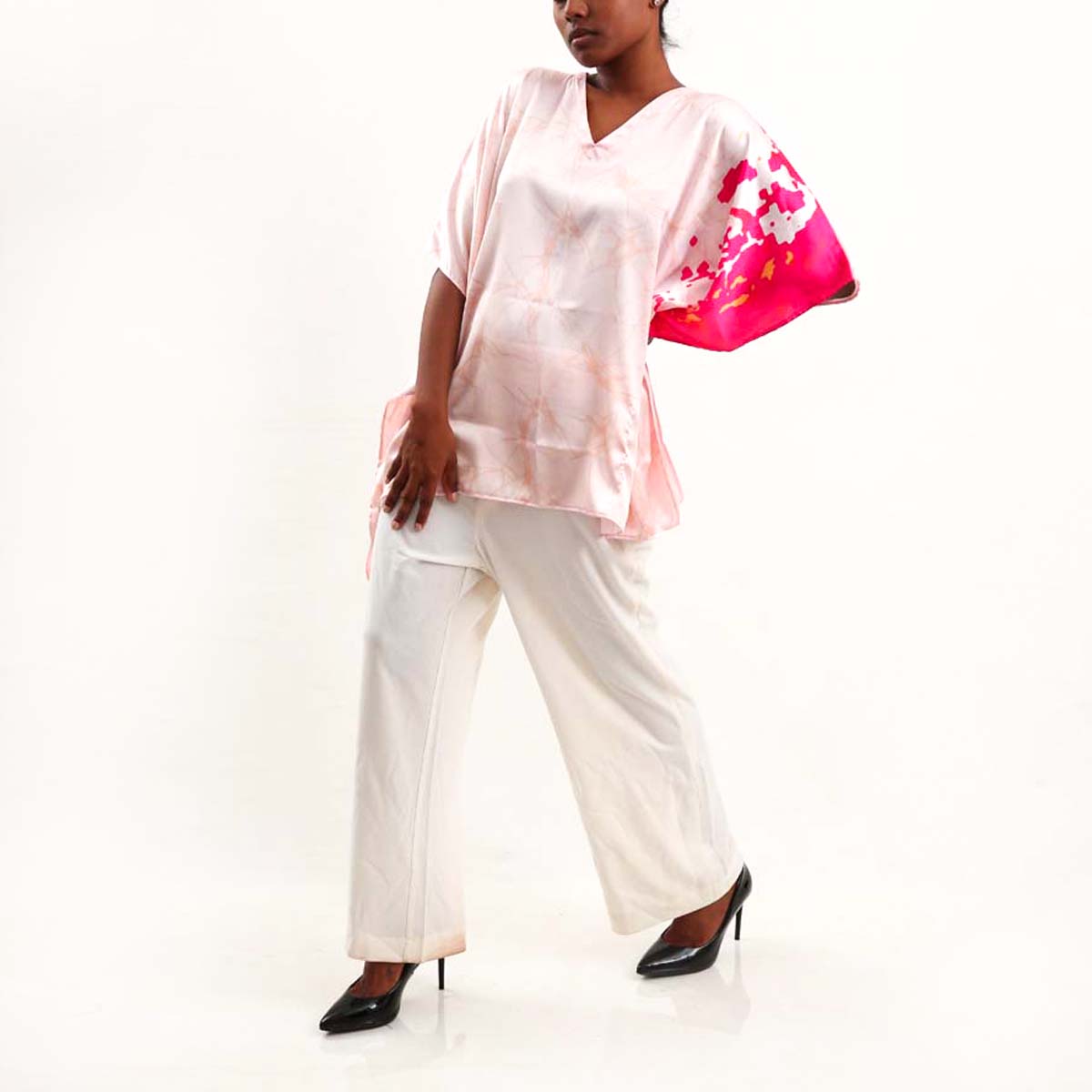 Flamingo Silk Batik Top