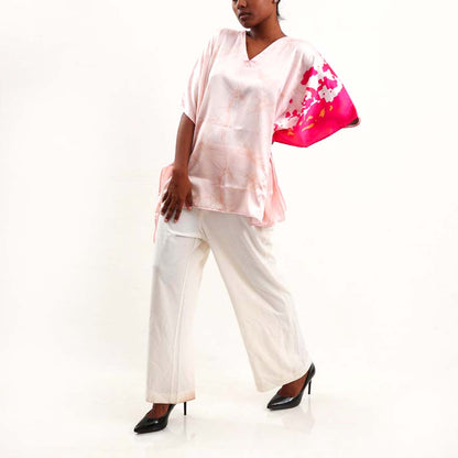 Flamingo Silk Batik Top