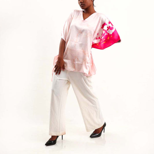 Flamingo Silk Batik Top