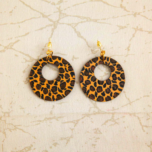 Cheetah Spots Wooden Earrings