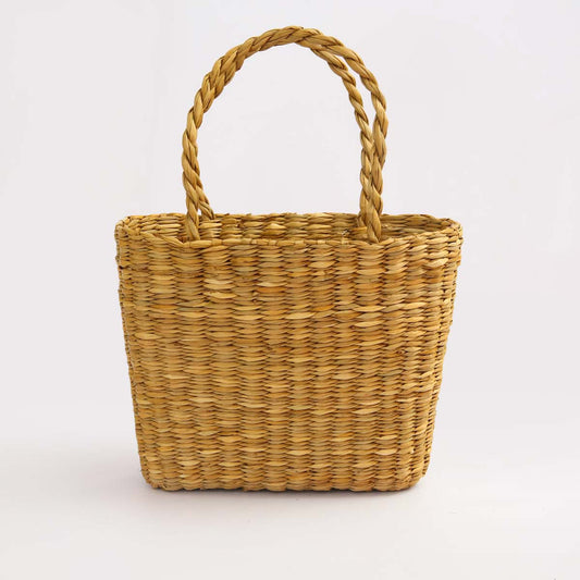 Natural Square Reed Handbag