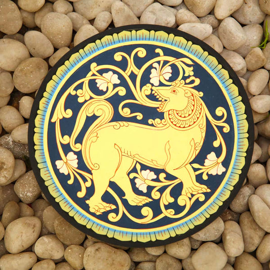 Traditional Lion Decorative Wooden Plate