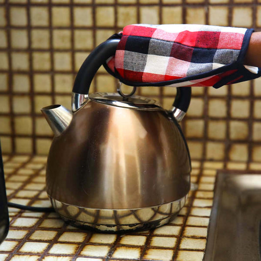 Checked Handloom Oven Mitten