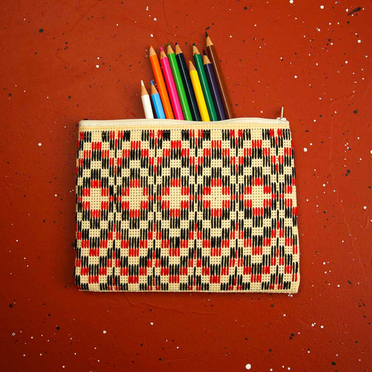 Red Cross Stitch Purse