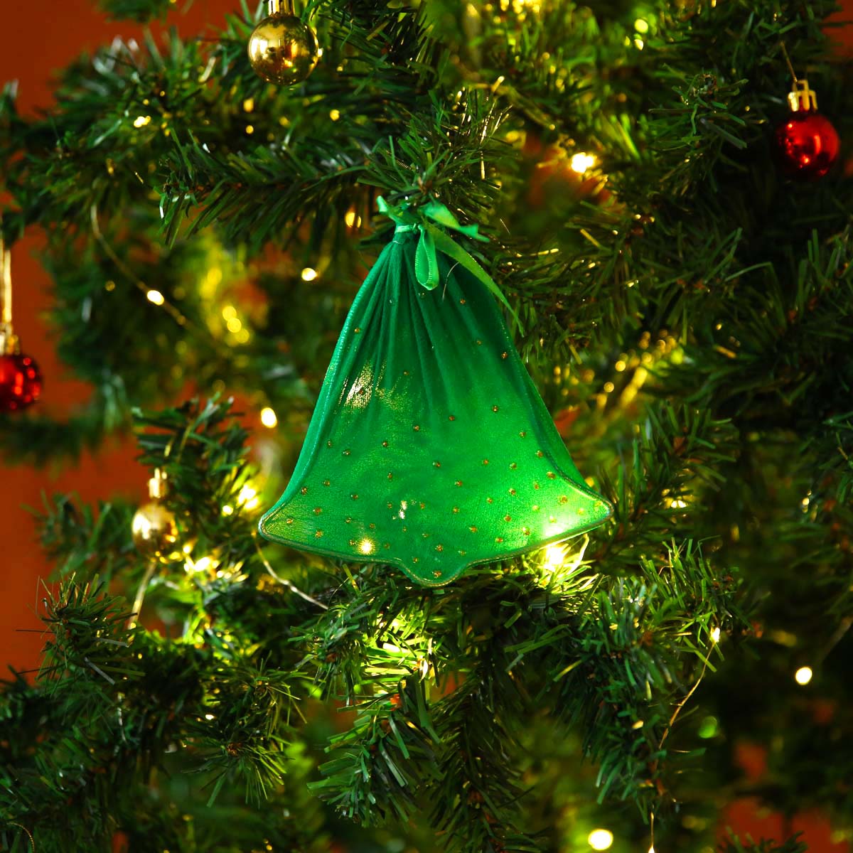 Green Bell Tree Ornament