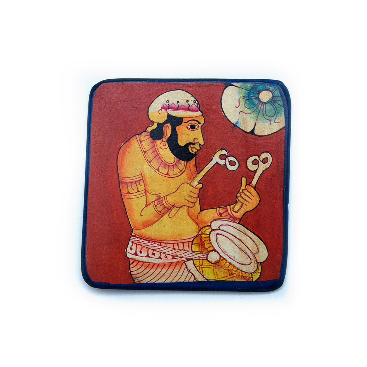 Drummer Traditional Wooden Coaster