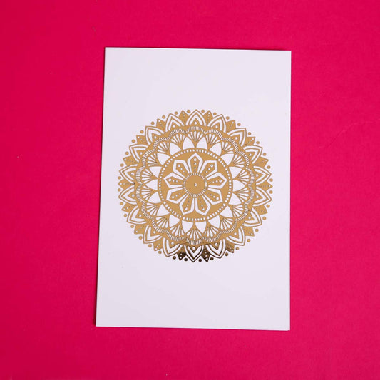 Gold Foil Luna Mandala Card