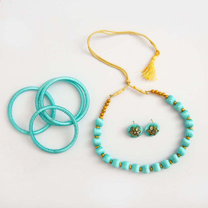 Cyan Jewellery Set