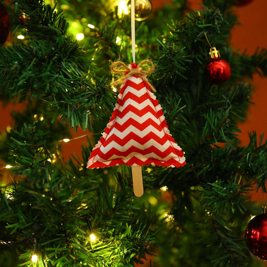 Red &amp; White Chevron Stripe Tree