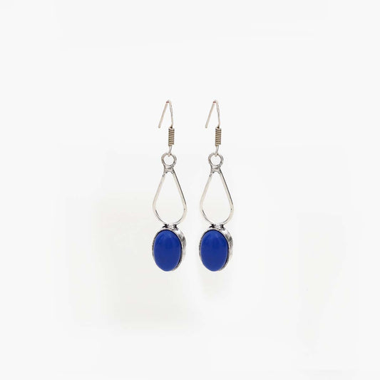 Blue Agate Drop Earrings