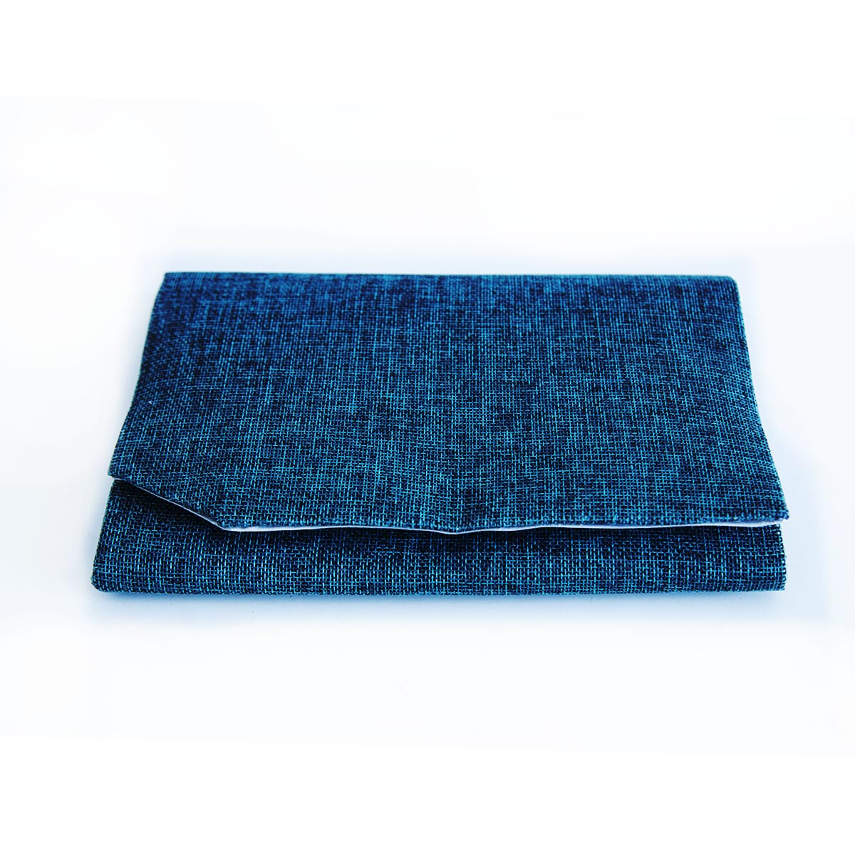 Classic Denim Burlap Clutch