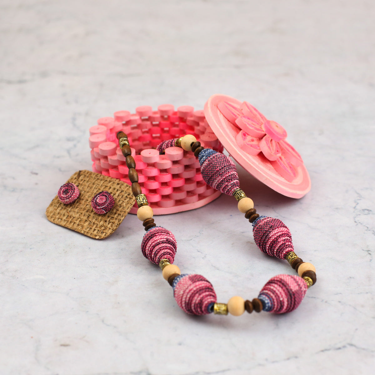 Small Quartz Paper Jewellery Box