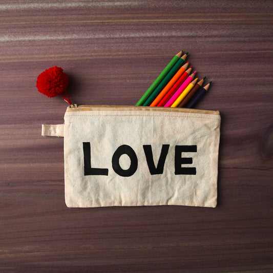 Love Slogan Pencil Case