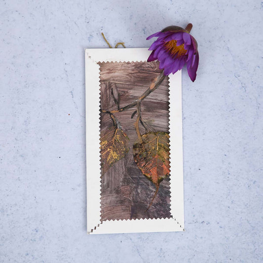 Bo Leaf Print Greeting Card