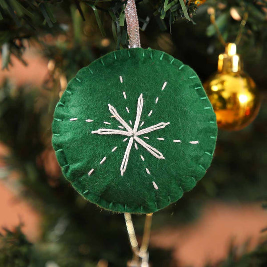 Emerald Snowflake Ornament