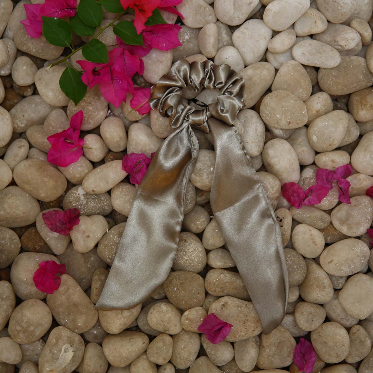 Moss Satini Mini Scarf Scrunchie