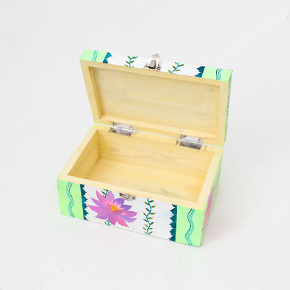 Lotus Bloom Wooden Box