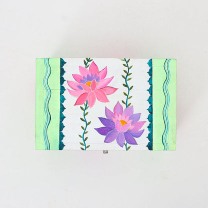 Lotus Bloom Wooden Box