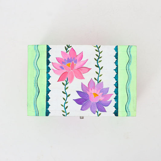 Lotus Bloom Wooden Box