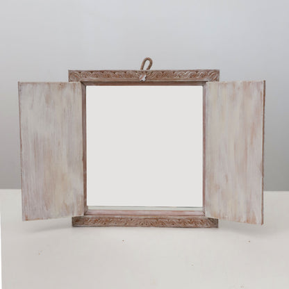 Rustic Vintage Wooden Mirror