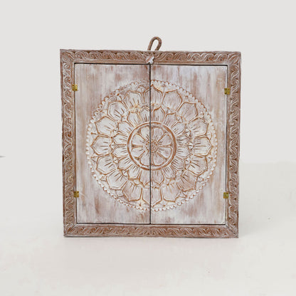 Rustic Vintage Wooden Mirror